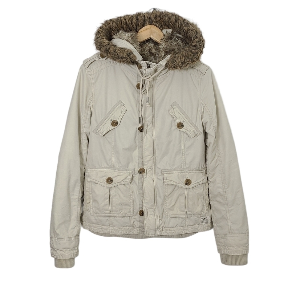 Aritzia TNA Platoon Military Style Fur Lined Jacket Women's Size S